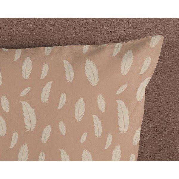 Кафяво-бежово единично  памучно детско спално бельо 140x200 cm Hay – Good Morning-image-3