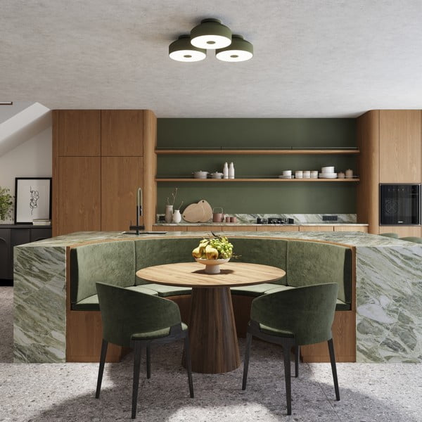 Зелено осветително тяло за таван Blacko – Sollux-image-2