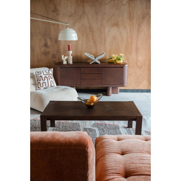 Масичка за кафе от масивна дървесина в тъмно естествен цвят 60x120 cm Bruneau – Dutchbone-image-3