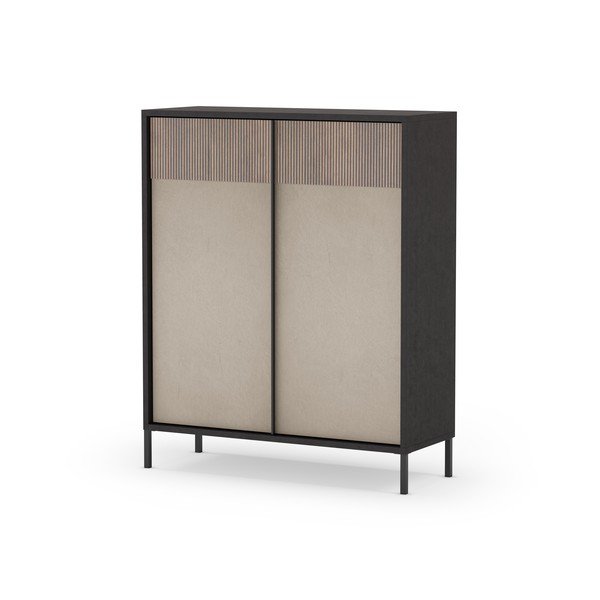 Шкафче в антрацитно и светлокафяво 106x130 cm Amalia – Marckeric-image-1