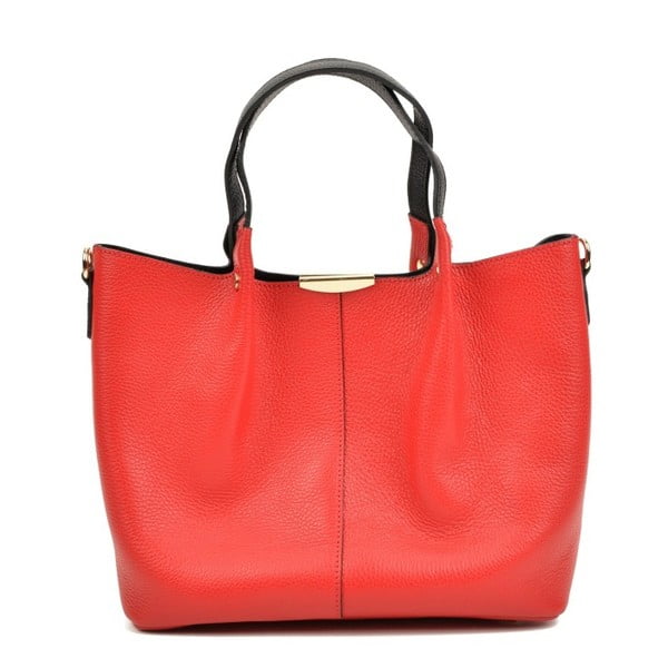 Червена кожена чанта Missma - Carla Ferreri