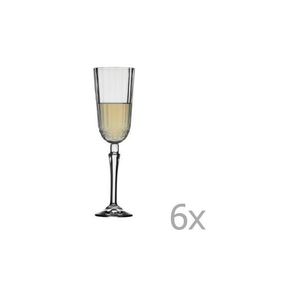 Sada 6 sklenic na šampaňské Paşabahçe On the Top, 125 ml