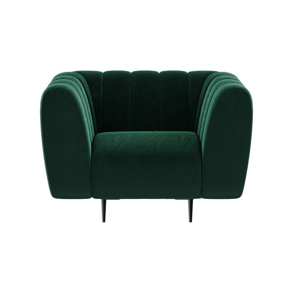 Тъмнозелено кадифено кресло Shel - Ghado-image-4