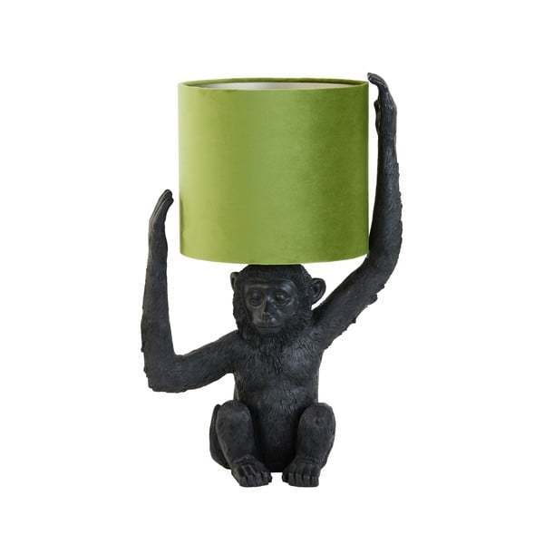 Зеленочерна настолна лампа (височина 51 cm) Monkey - Light & Living