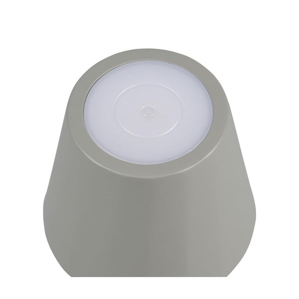 Сива LED настолна лампа с метален абажур (височина 21 cm) Diaz – Trio-image-3