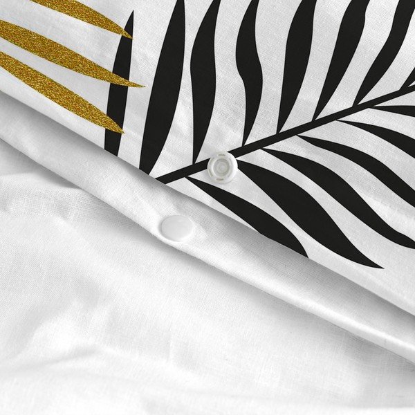 Бяла памучна завивка за единично легло 140x200 cm Foliage - Blanc-image-3