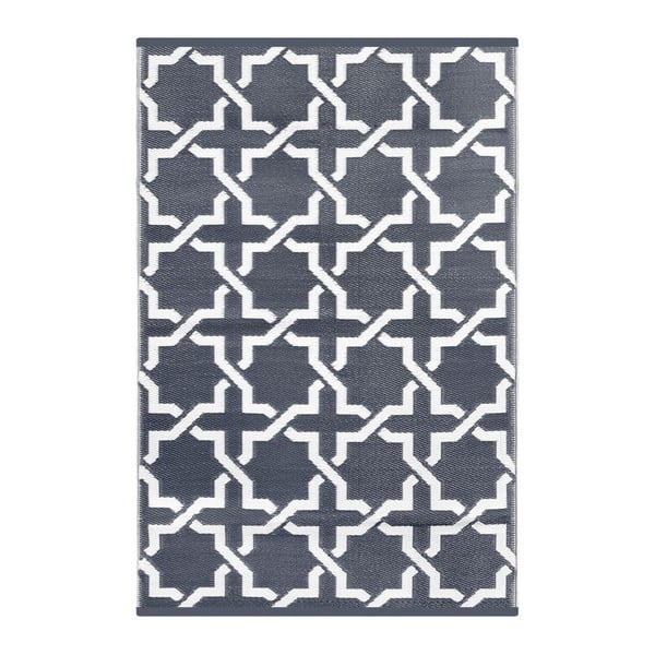 Сив и бял двустранен килим, подходящ за употреба на открито Kula, 150 x 240 cm - Green Decore