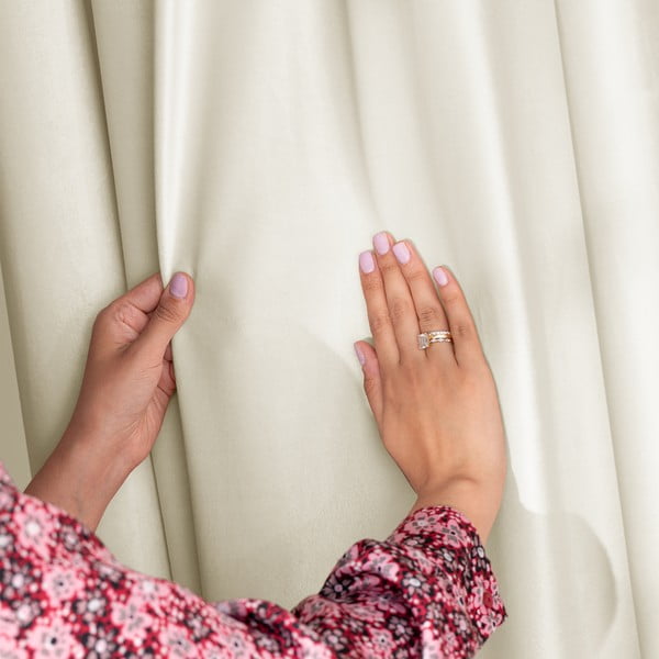 Кремаво затъмняващо перде 140x270 cm Pleat – Restilo-image-4