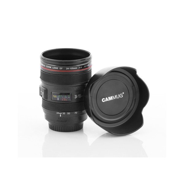 Черна многофункционална чаша за пътуване Lens, 400 ml - InnovaGoods-image-2