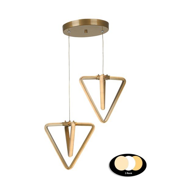 Метално LED висящо осветително тяло в бронзов цвят ø 20 cm Baris – Squid Lighting-image-2