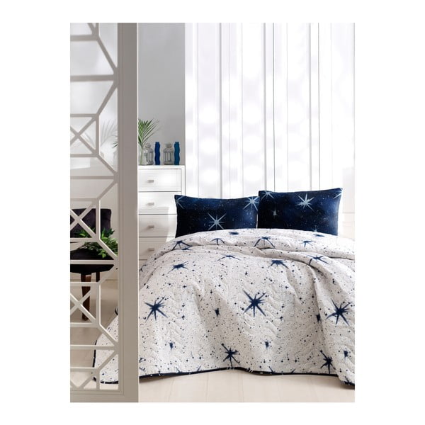 Комплект от памучно покривало за легло и 2 калъфки за възглавници Masso Pura, 200 x 220 cm - Mijolnir