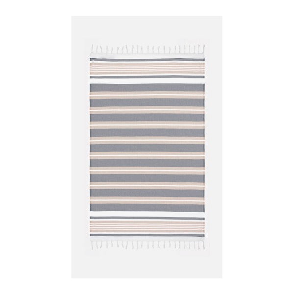 Бежово-сива хавлиена кърпа Kate Louise Cotton Collection Line Beige Grey, 100 x 180 cm