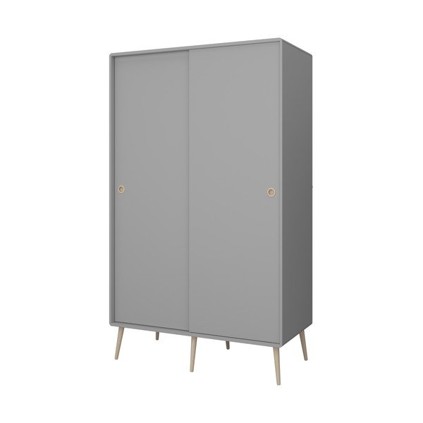 Сив гардероб с плъзгащи се врати 113x190 cm Softline - Tvilum-image-1