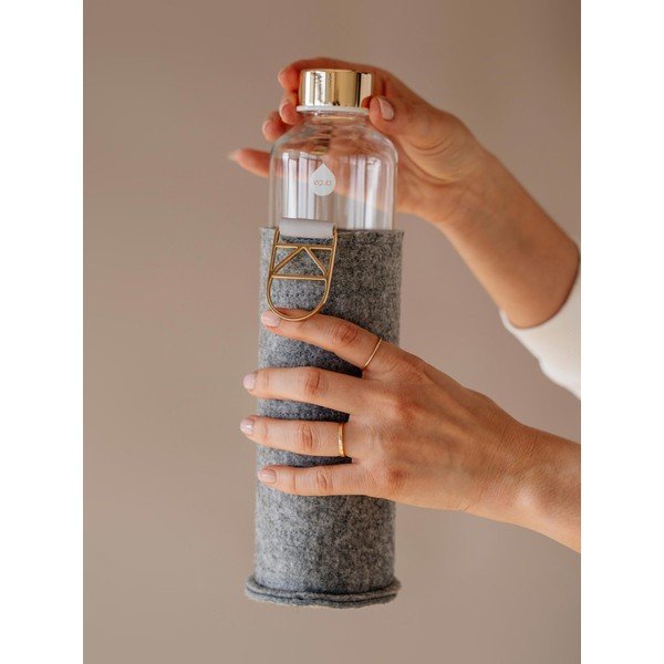 Бутилка от боросиликатно стъкло с филцова опаковка Златна, 750 ml Mismatch - Equa-image-1