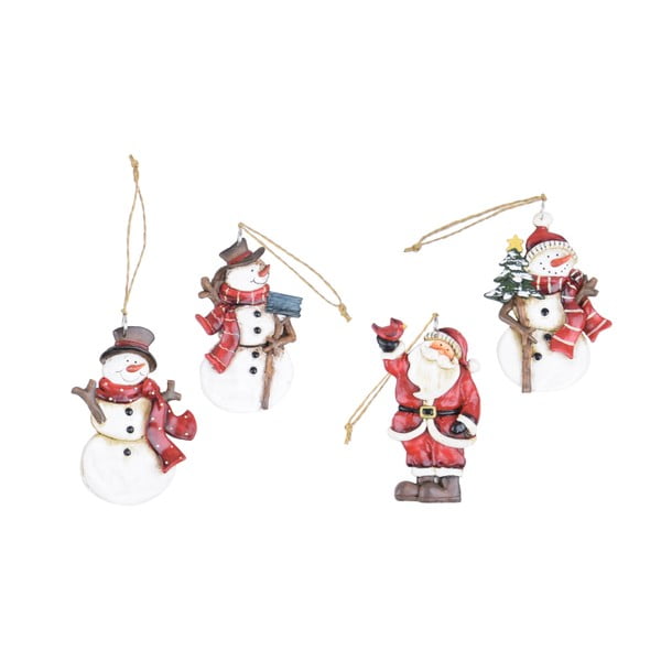 Комплект от 4 коледни декорации с Дядо Коледа - Ego Dekor