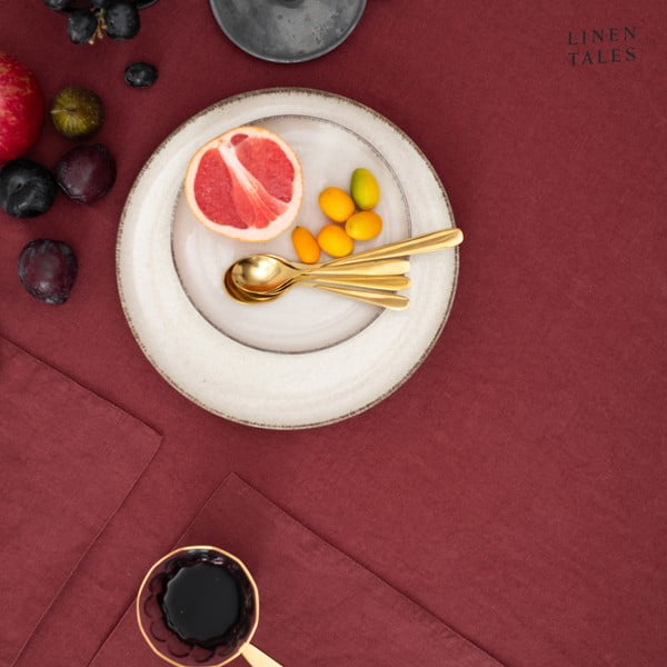 Ленена подложка за хранене 35x45 cm Marsala – Linen Tales-image-4