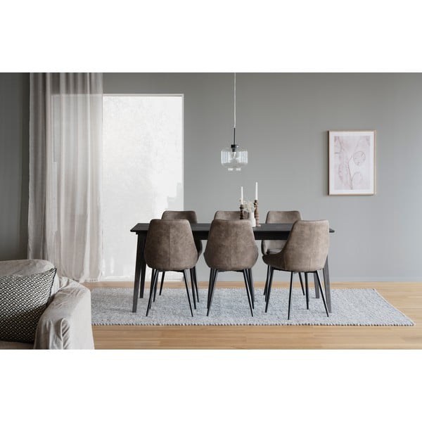 Кафяви трапезни столове в комплект от 2 бр. Sierra – Rowico-image-1