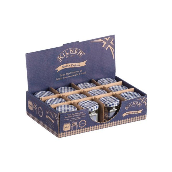 Zavařovací sklenice s modrým víčkem Kilner Round, 43 ml-image-2