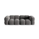 Сив кадифен диван 250 cm Loretto – Cosmopolitan Design