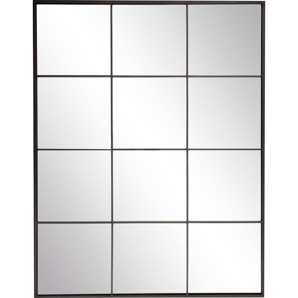 Стенно огледало с черна метална рамка , 70 x 90 cm Clarita - Westwing Collection