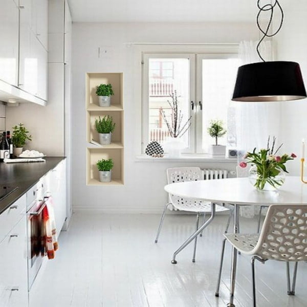 Комплект от 3 стикера с 3D ефект Билки в саксия - Ambiance-image-1