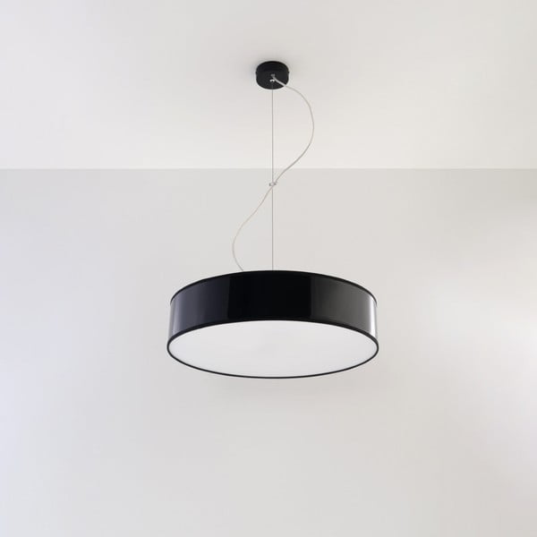 Черно висящо осветително тяло ø 45 cm Atis – Nice Lamps