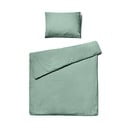 Мента зелено спално бельо за единично легло от измит памук , 140 x 200 cm - Bonami Selection