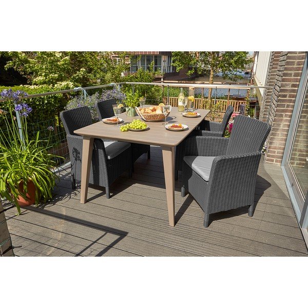 Антрацитен пластмасов градински стол Trenton – Keter-image-2