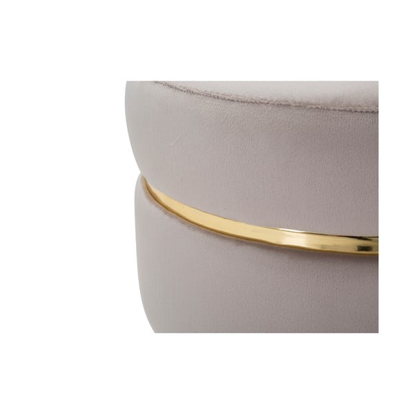 Табуретка от бежово кадифе Paris - Mauro Ferretti-image-3