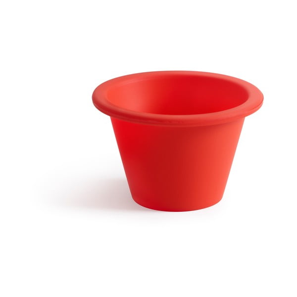 Комплект от 6 червени силиконови формички за мъфини Единични, ⌀ 7,5 см - Lékué