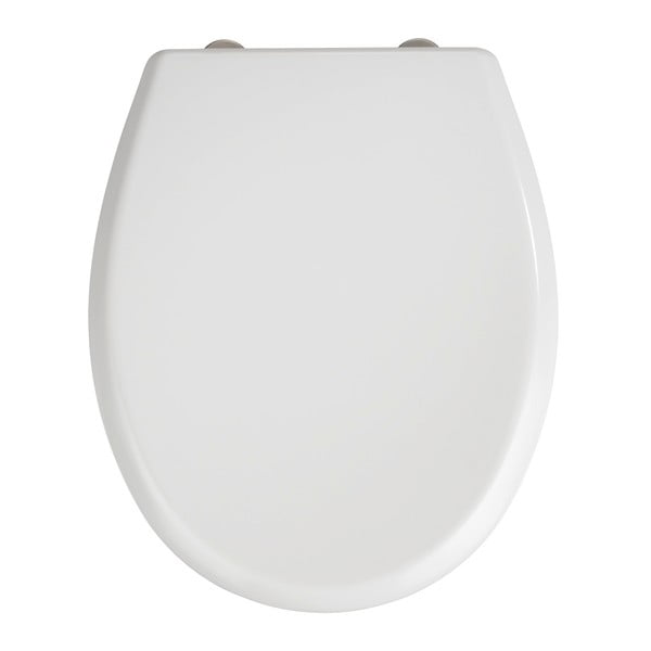 Бяла тоалетна седалка с лесно затваряне , 44,5 x 37 cm Gubbio - Wenko