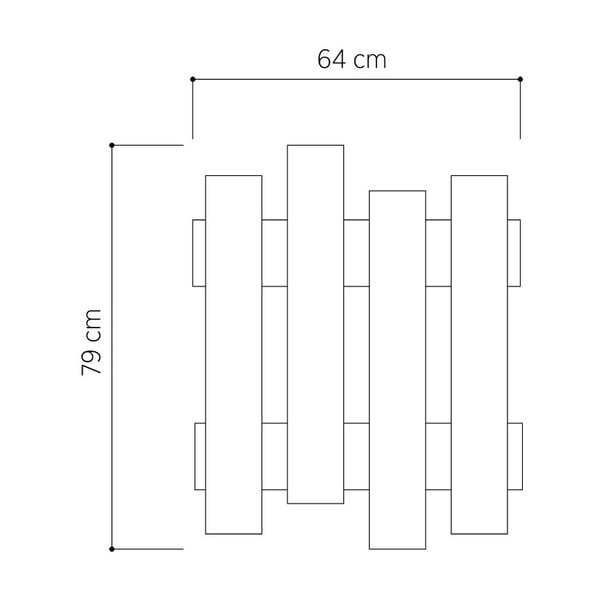 Бяла стенна закачалка Garetto Wave - Decortie-image-2