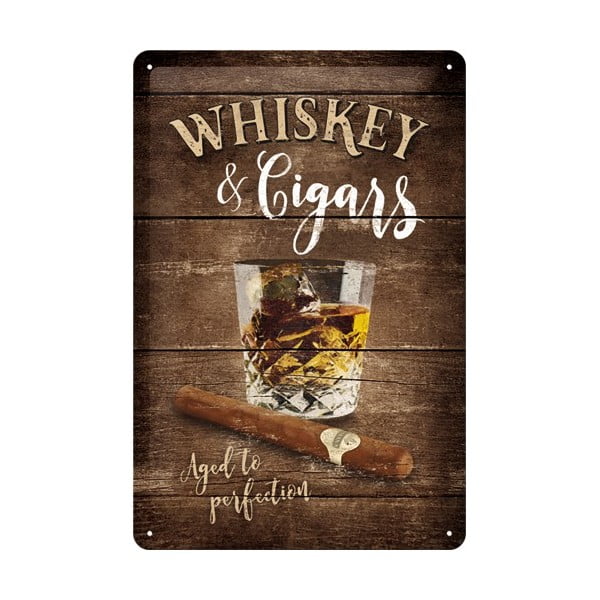 Метален знак Whiskey, 20x30 cm - Postershop