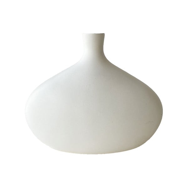 Бяла керамична ваза, височина 20 cm Platy - Rulina
