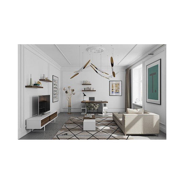 Кафява мултифункционална работна маса, дължина 160 cm - TemaHome-image-1