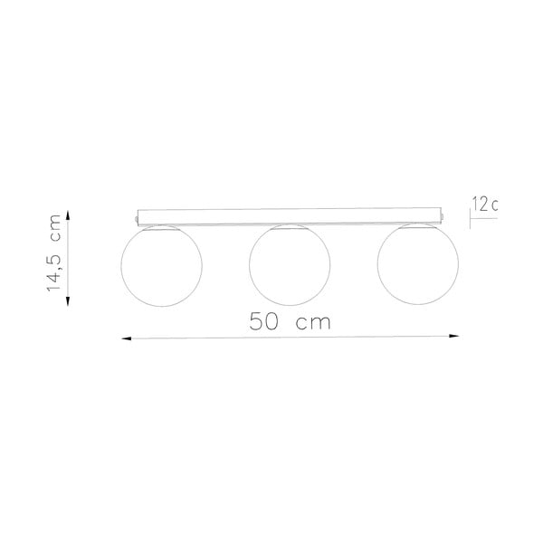 Бяла лампа за таван със стъклен абажур ø 12 cm Umerta - Sollux-image-4