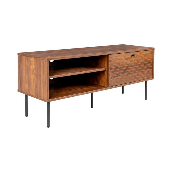 Кафява маса за телевизор от декор от орех 120x50x40 cm Stripes – White Label-image-2