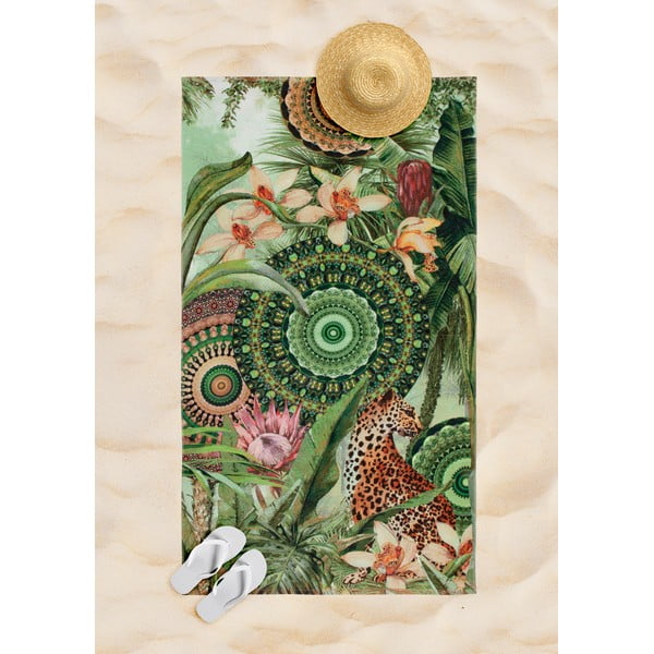 Зелена плажна кърпа 100x180 cm - HIP-image-1