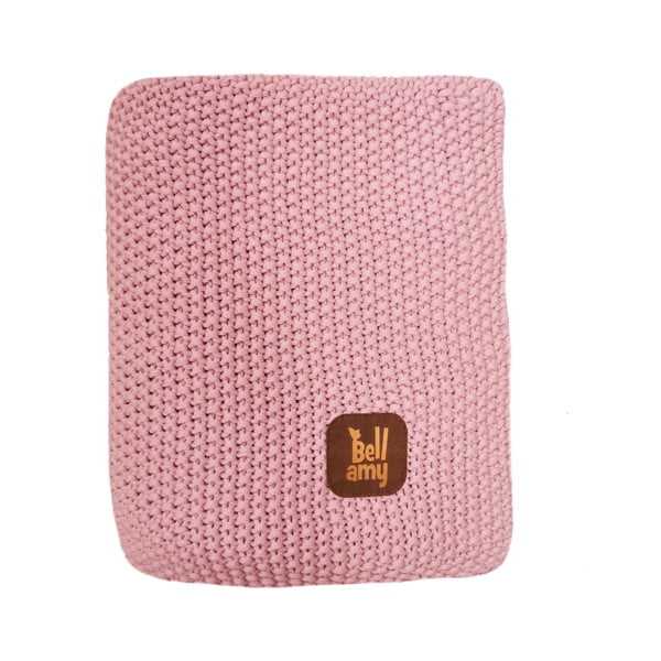 Розово памучно бебешко одеяло 100x80 cm Rosy - BELLAMY