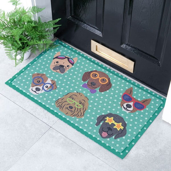 Изтривалка 40x70 cm Dogs on Polka Dots – Artsy Doormats-image-1