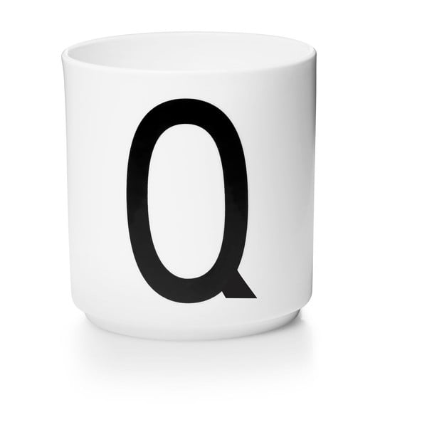 Бяла порцеланова чаша Personal Q A-Z - Design Letters