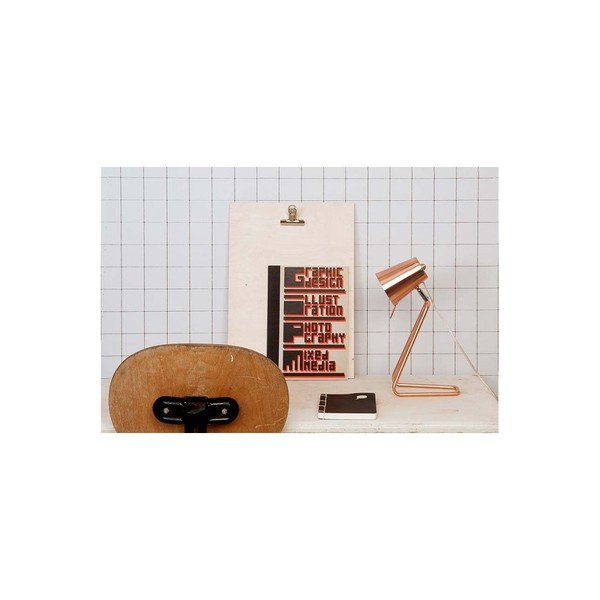 Настолна лампа в меден цвят Метал Z - Leitmotiv-image-2