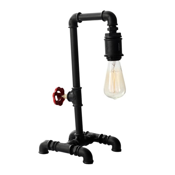 Черна настолна лампа Pipe - Masivworks