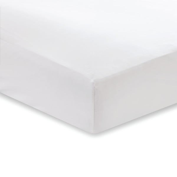 Бял памучен чаршаф от сатен Classic, 135 x 190 cm - Bianca
