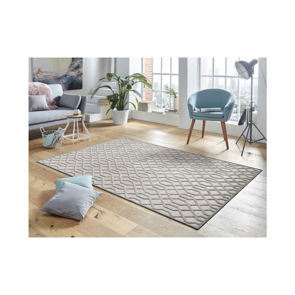 Сив килим от вискоза , 80 x 125 cm Caine - Mint Rugs-image-1