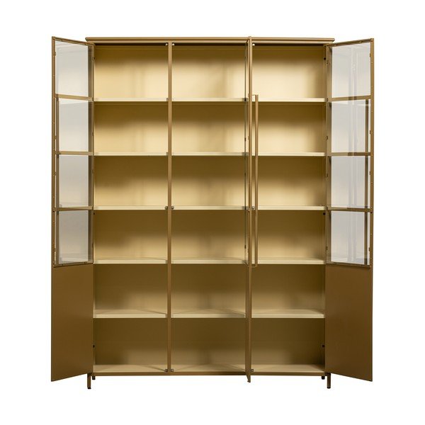 Метална витрина в цвят горчица 140x200x44 cm Exhibit – WOOOD-image-4