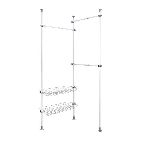 Бяла метална телескопична стойка за дрехи Herkules – Wenko-image-4
