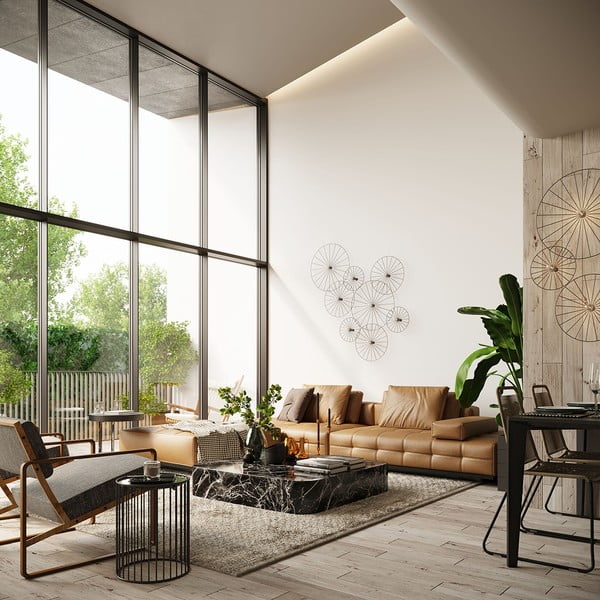 Черна лампа за таван ø 30 cm Soho - Sollux-image-2