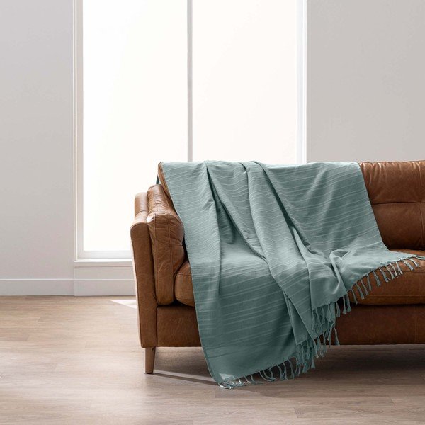 Зелено памучно покривало за легло 125x150 cm Lilia – douceur d'intérieur-image-3