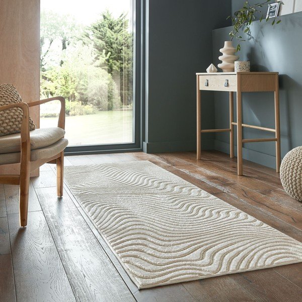 Бежов вълнен килим 80x230 cm Channel - Flair Rugs-image-2